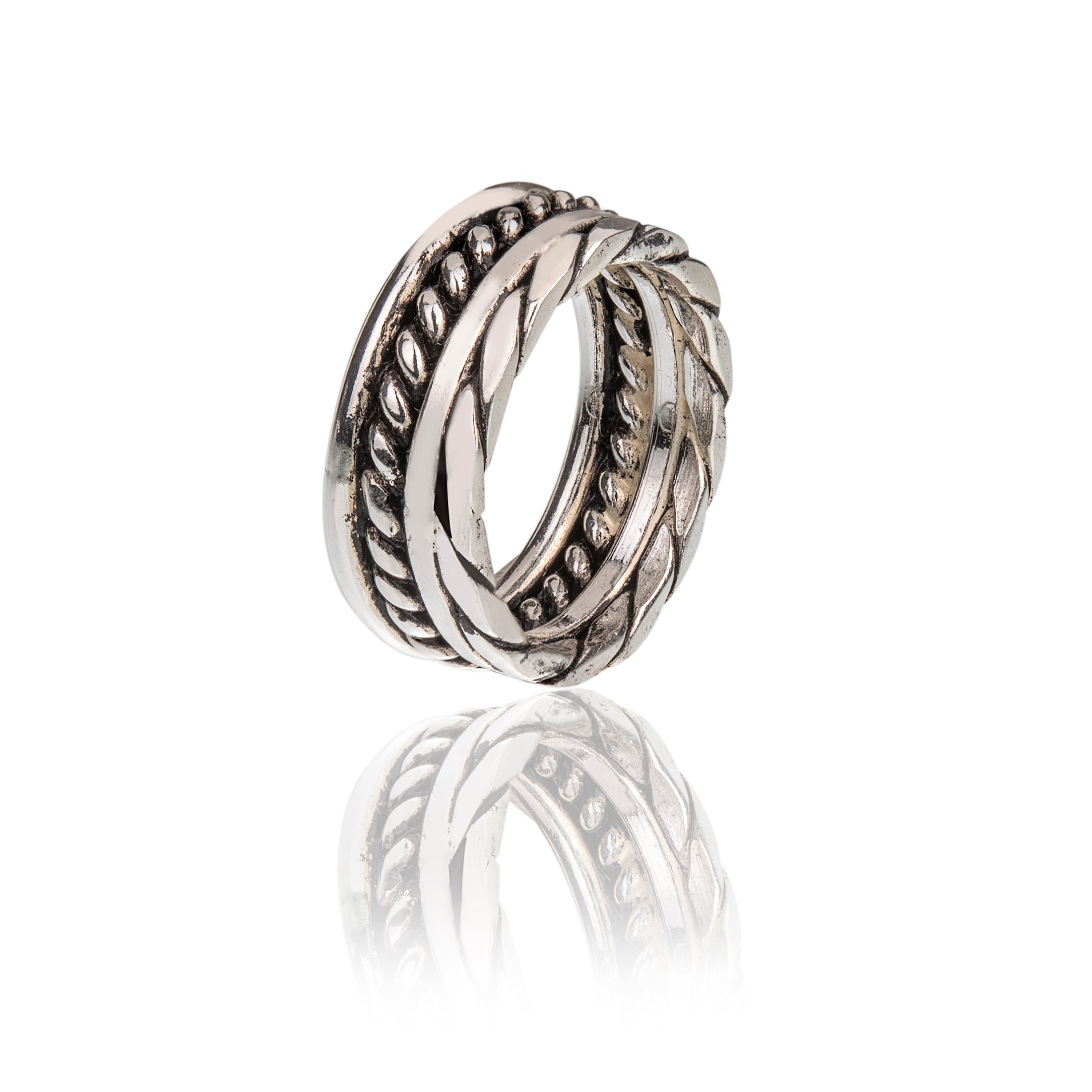 Anello uomo in argento 925 a fascia larga