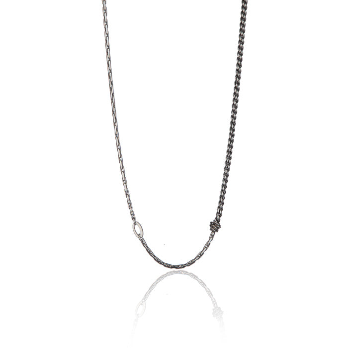 Collana uomo in argento 925, maglia robusta e artigianale.